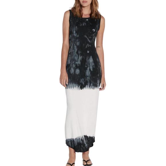 NEW RAQUEL ALLEGRA column dress in black white - Picture 1 of 3